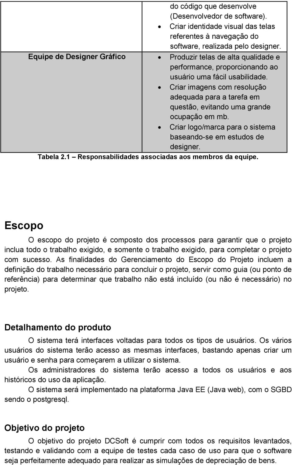 Criar imagens com resolução adequada para a tarefa em questão, evitando uma grande ocupação em mb. Criar logo/marca para o sistema baseando-se em estudos de designer. Tabela 2.