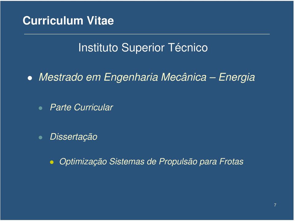 Energia Parte Curricular Dissertação