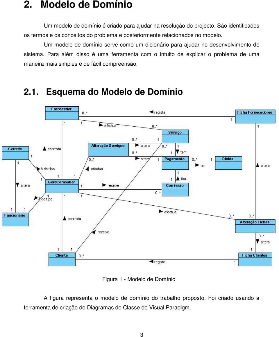 Um modelo de domínio serve como um dicionário para ajudar no desenvolvimento do sistema.