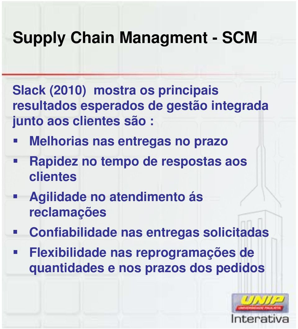 tempo de respostas aos clientes Agilidade no atendimento ás reclamações Confiabilidade