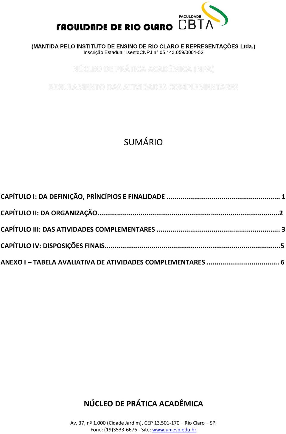 ..2 CAPÍTULO III: DAS ATIVIDADES COMPLEMENTARES.