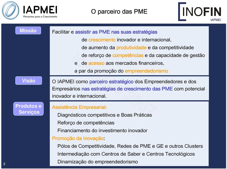 Empresários nas estratégias de crescimento das PME com potencial inovador e internacional.