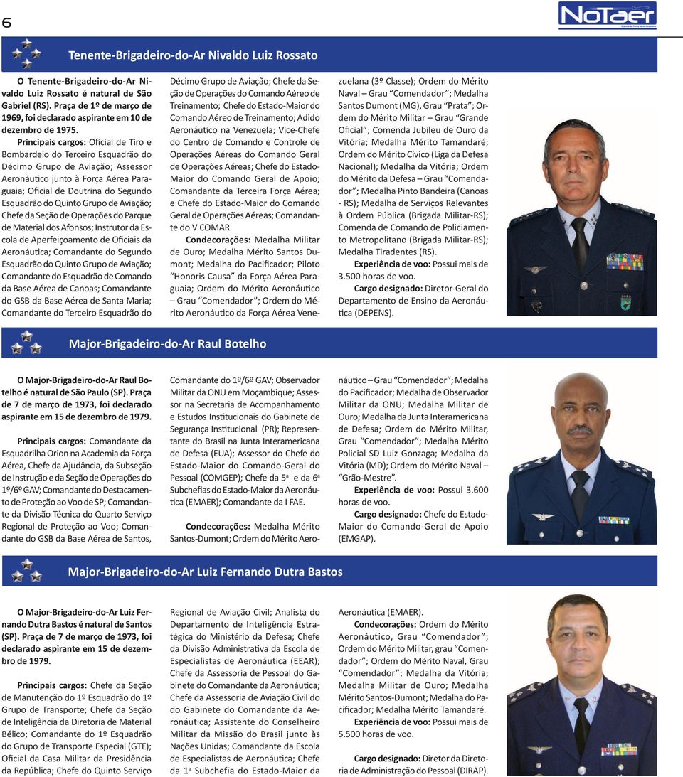 Principais cargos: Oficial de Tiro e Bombardeio do Terceiro Esquadrão do Décimo Grupo de Aviação; Assessor Aeronáutico junto à Força Aérea Paraguaia; Oficial de Doutrina do Segundo Esquadrão do