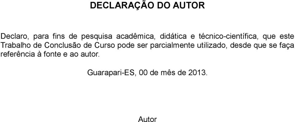 de Curso pode ser parcialmente utilizado, desde que se faça