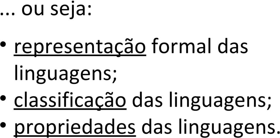 classificação das