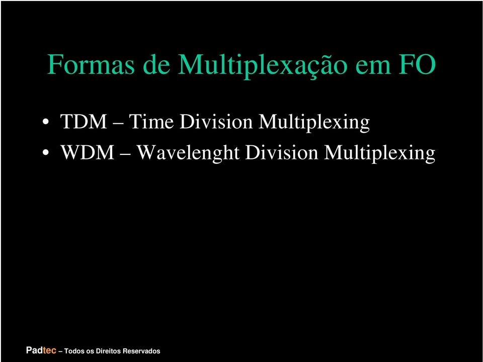 Multiplexing WDM