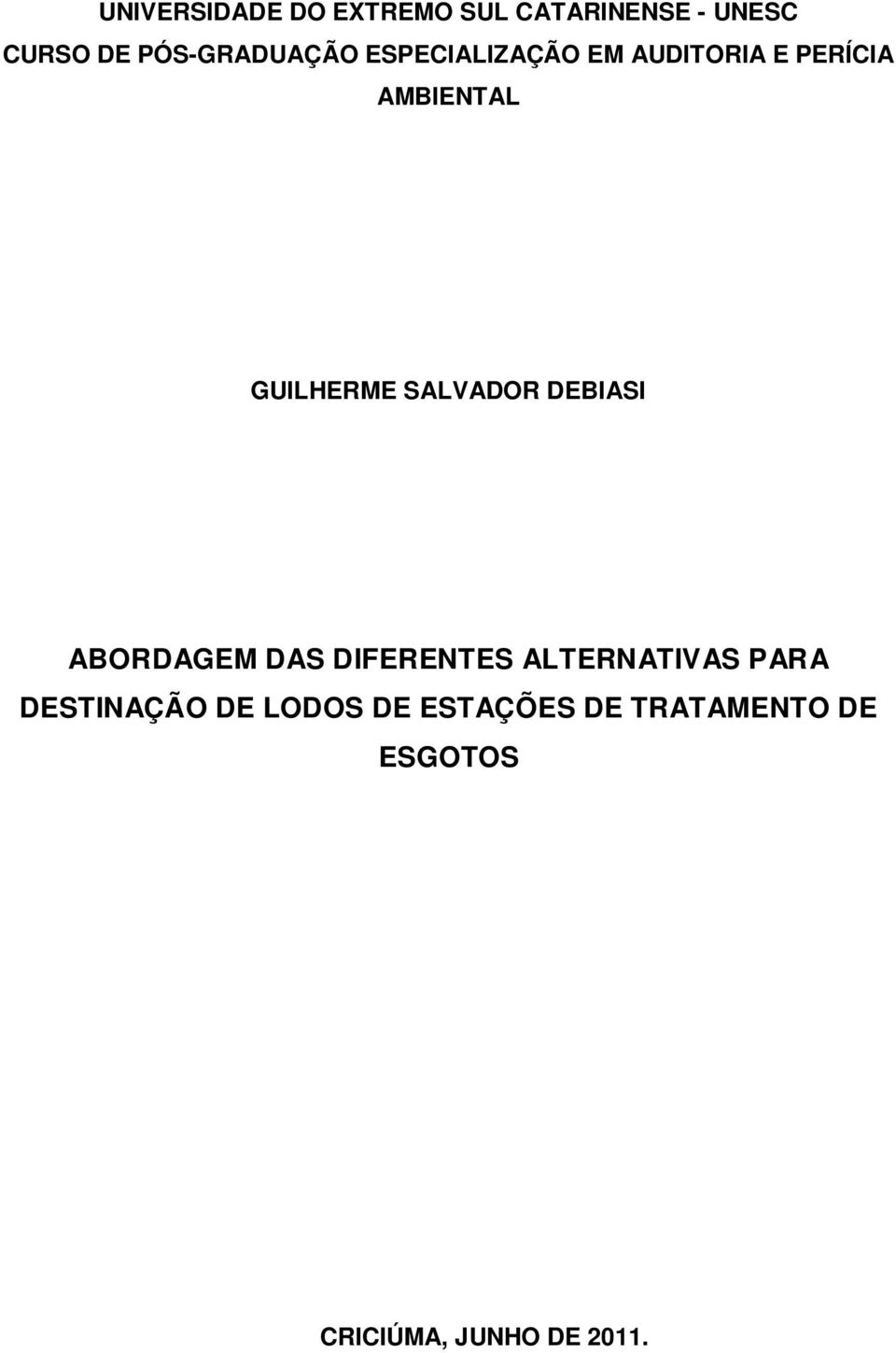 GUILHERME SALVADOR DEBIASI ABORDAGEM DAS DIFERENTES ALTERNATIVAS