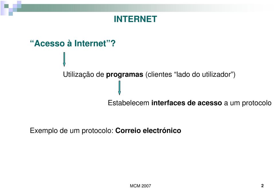 utilizador ) Estabelecem interfaces de