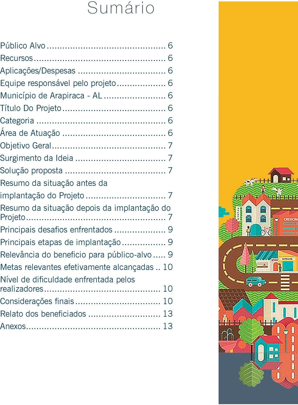 .. 7 Resumo da situação depois da implantação do Projeto... 7 Principais desafios enfrentados... 9 Principais etapas de implantação.