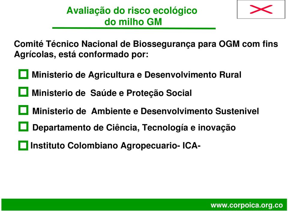 Ministerio de Saúde e Proteção Social Ministerio de Ambiente e Desenvolvimento Sustenivel