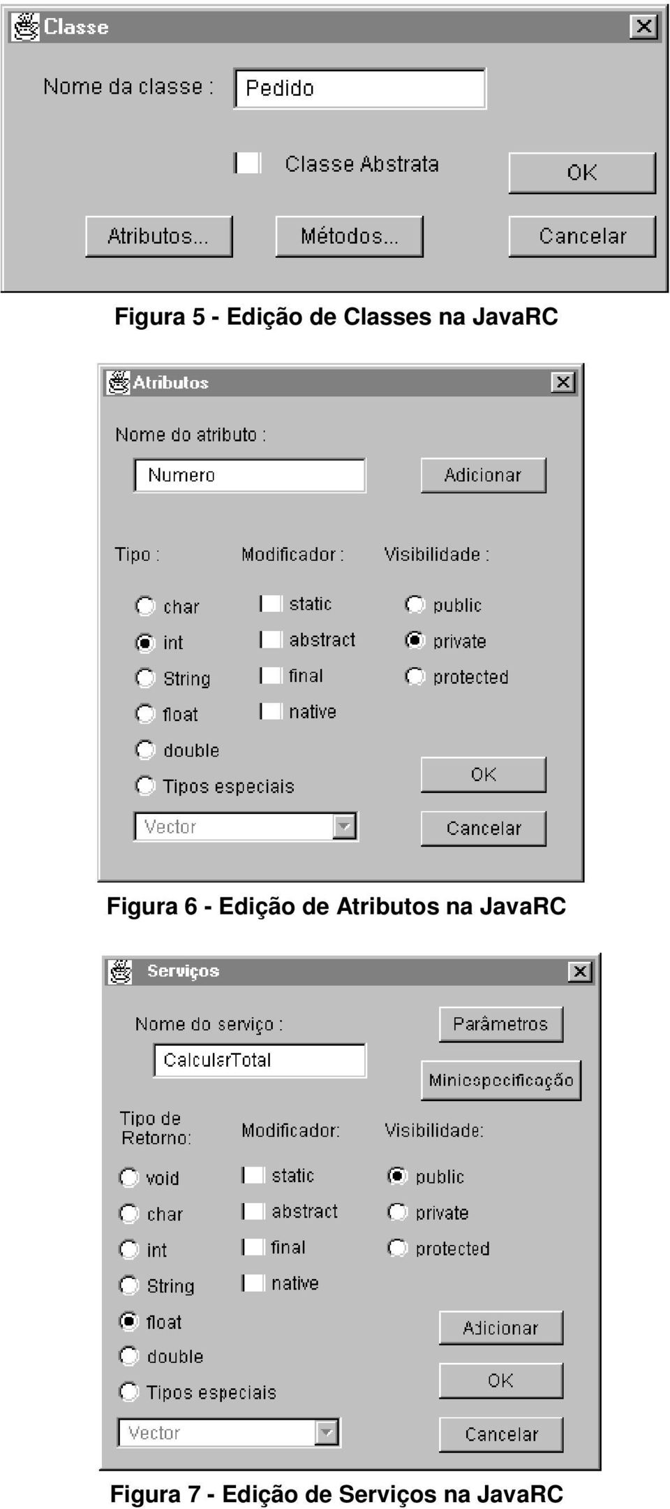 de Atributos na JavaRC Figura