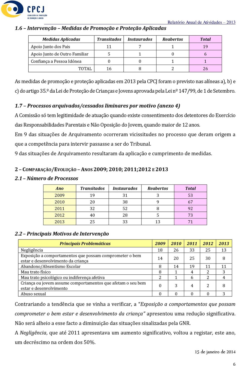 º da Lei de Proteção de Crianças e Jovens aprovada pela Lei nº 7/99, de de Setembro.