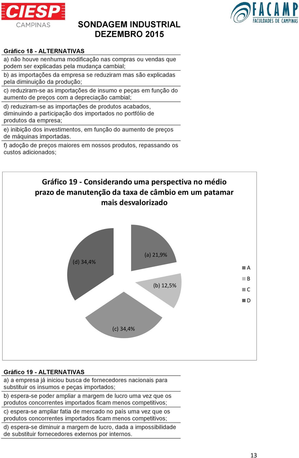 participação dos importados no portfólio de produtos da empresa; e) inibição dos investimentos, em função do aumento de preços de máquinas importadas.