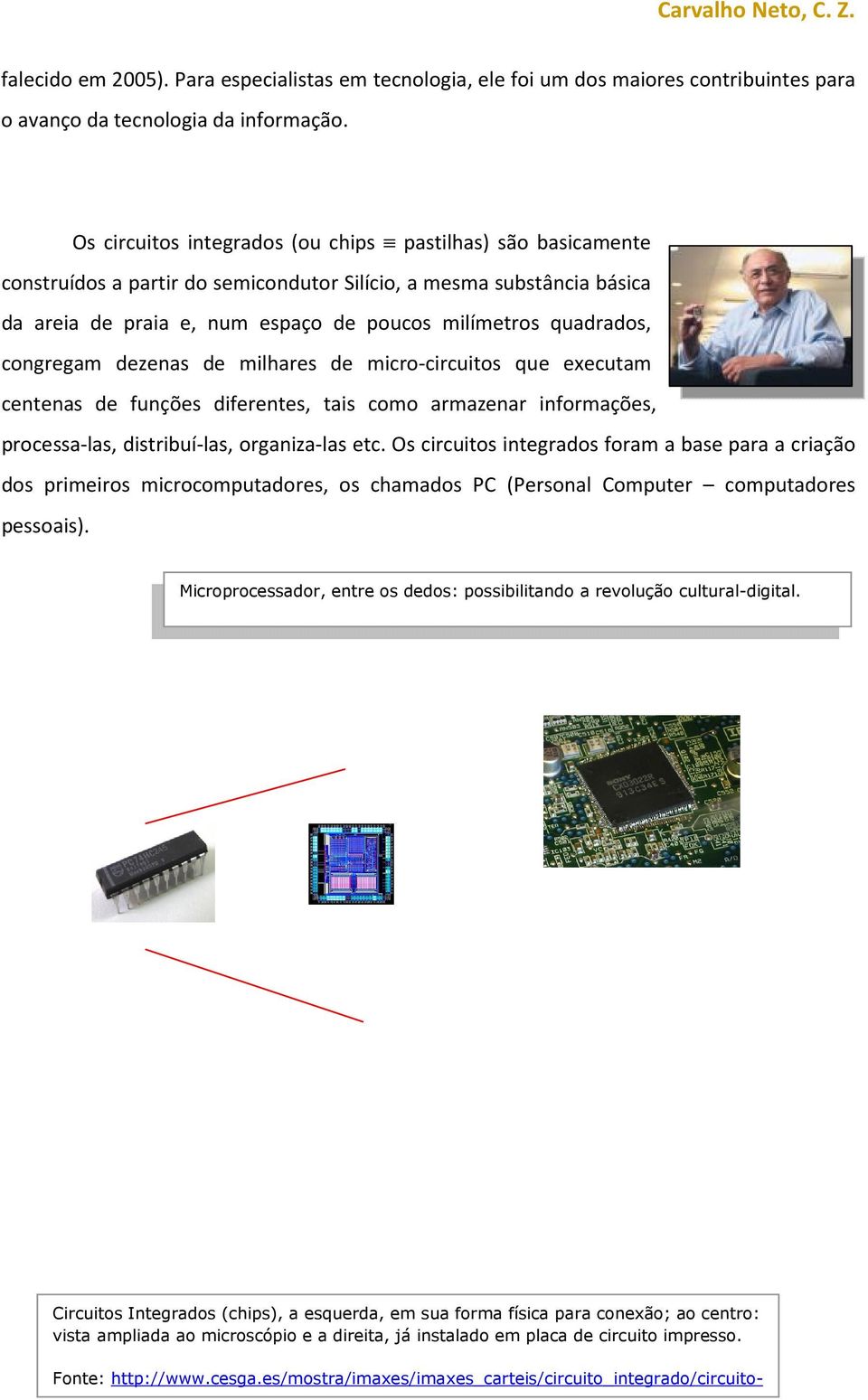 congregam dezenas de milhares de micro-circuitos que executam centenas de funções diferentes, tais como armazenar informações, processa-las, distribuí-las, organiza-las etc.