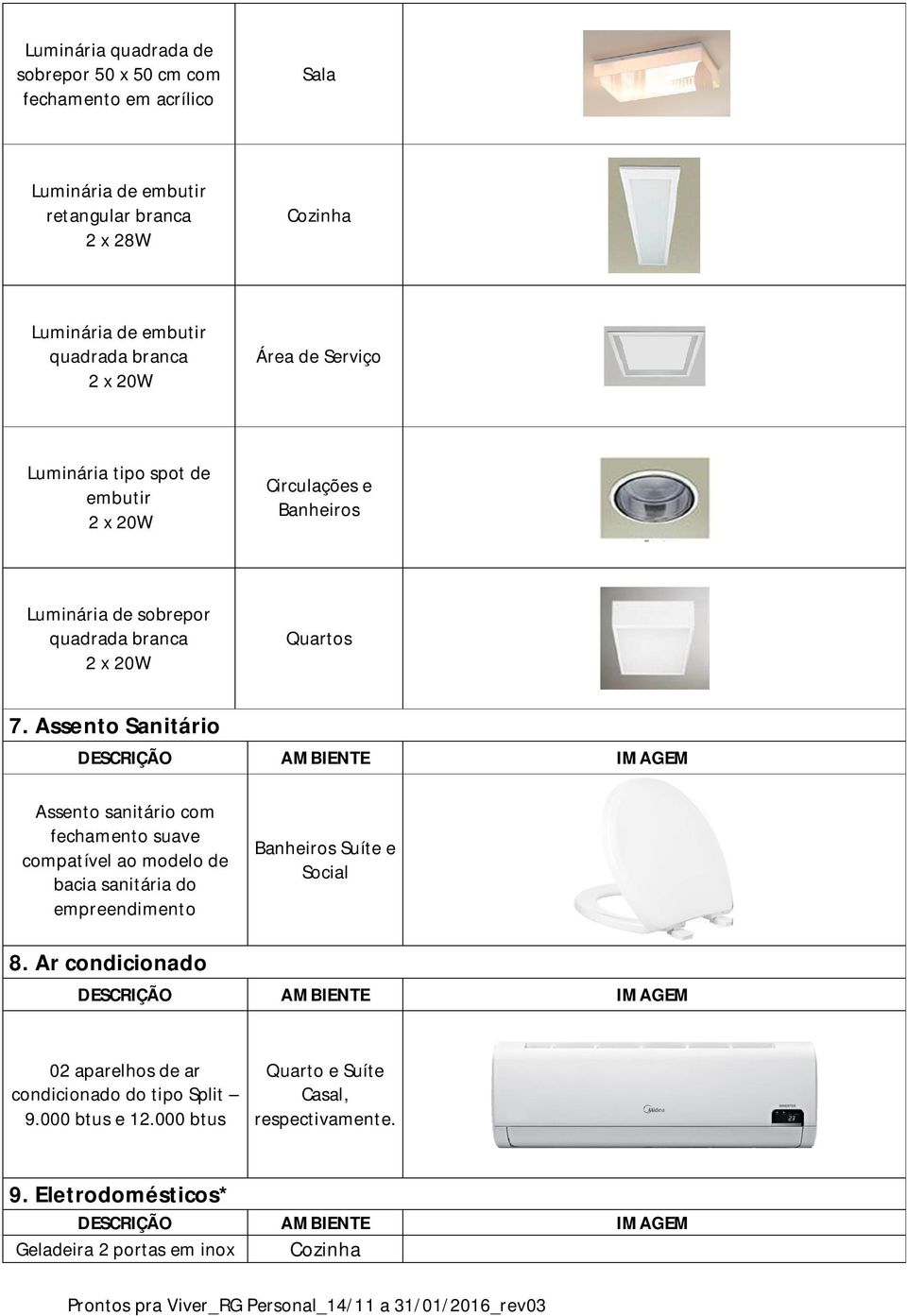 Assento Sanitário Assento sanitário com fechamento suave compatível ao modelo de bacia sanitária do empreendimento Banheiros Suíte e Social 8.
