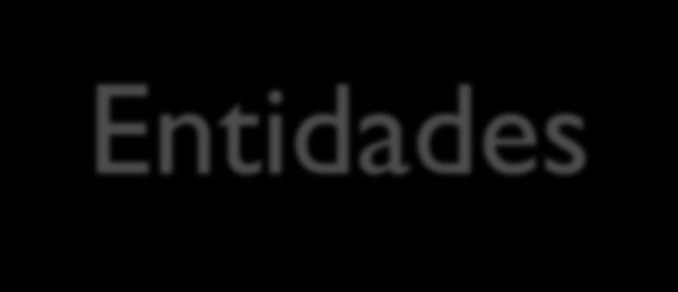 Entidades É um conjunto de objetos do mundo real sobre os quais se deseja manter informações no banco de dados.