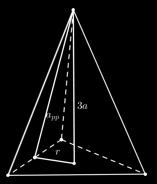 Pitágoras, obtemos: Resposta B EF + CF = CE ( ( a ) EF a + = ) EF = a a EF = a 1 (Extraído da FUVEST) Chamando a aresta da base de a e o apótema da pirâmide de b, temos a =, ou ab seja, a = b Se o