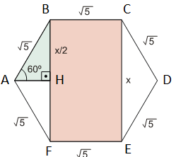 12. A figura do problema é a seguinte: Como o triângulo é isósceles, a mediana também é altura e bissetriz, logo, No triângulo retângulo, tem-se: Seja a base da pirâmide, com,.