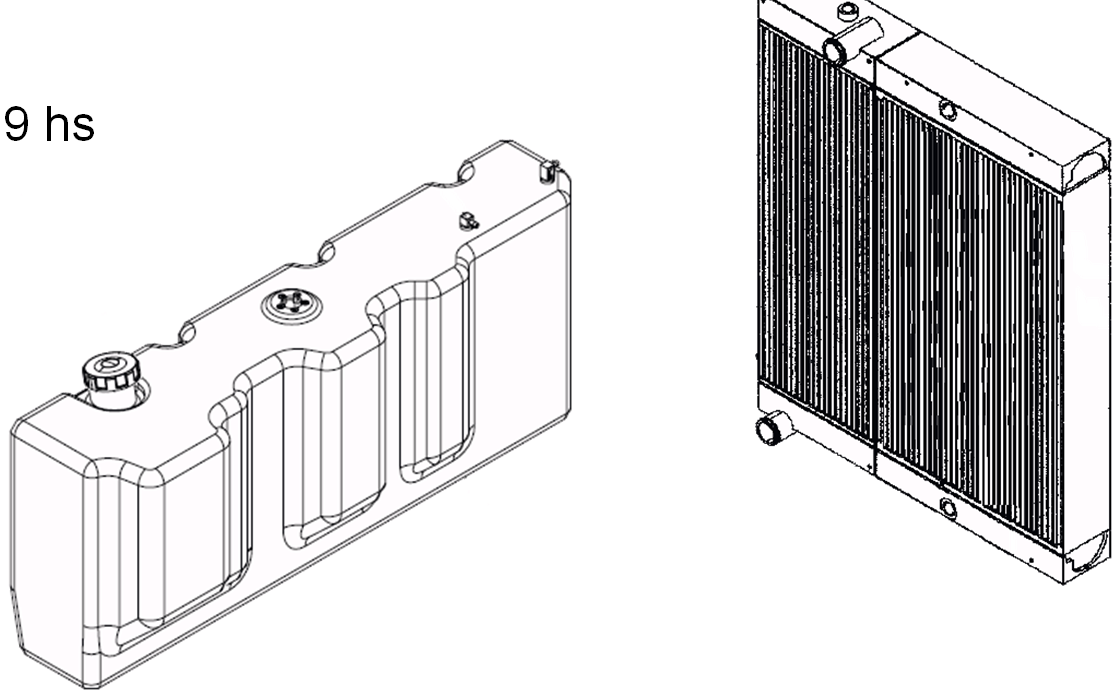 Características Técnicas 400Q - Capacidades Óleo do motor (c/ filtro): 7,3 l Capacidade Sistema arrefecimento: 22,1 l Volume