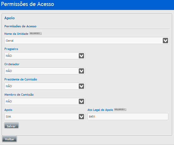 Ato legal: número de portaria de nomeação. 3.1.