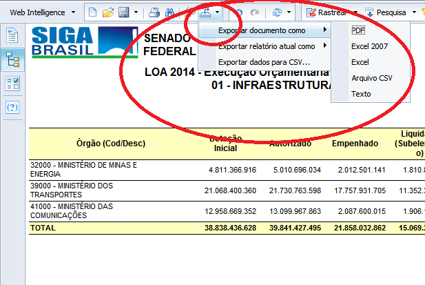 Exportando um Documento ou somente
