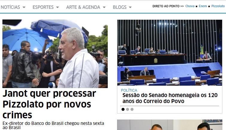 O portal do Correio do Povo é o site de notícias e informações do jornal.