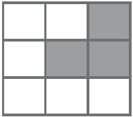 06- A figura ao lado ilustra a recomposição de uma imagem em um quadriculado de 3x3.