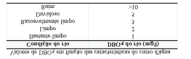 CARGA DE DBO É o produto da DBO pela vazão média do efluente.