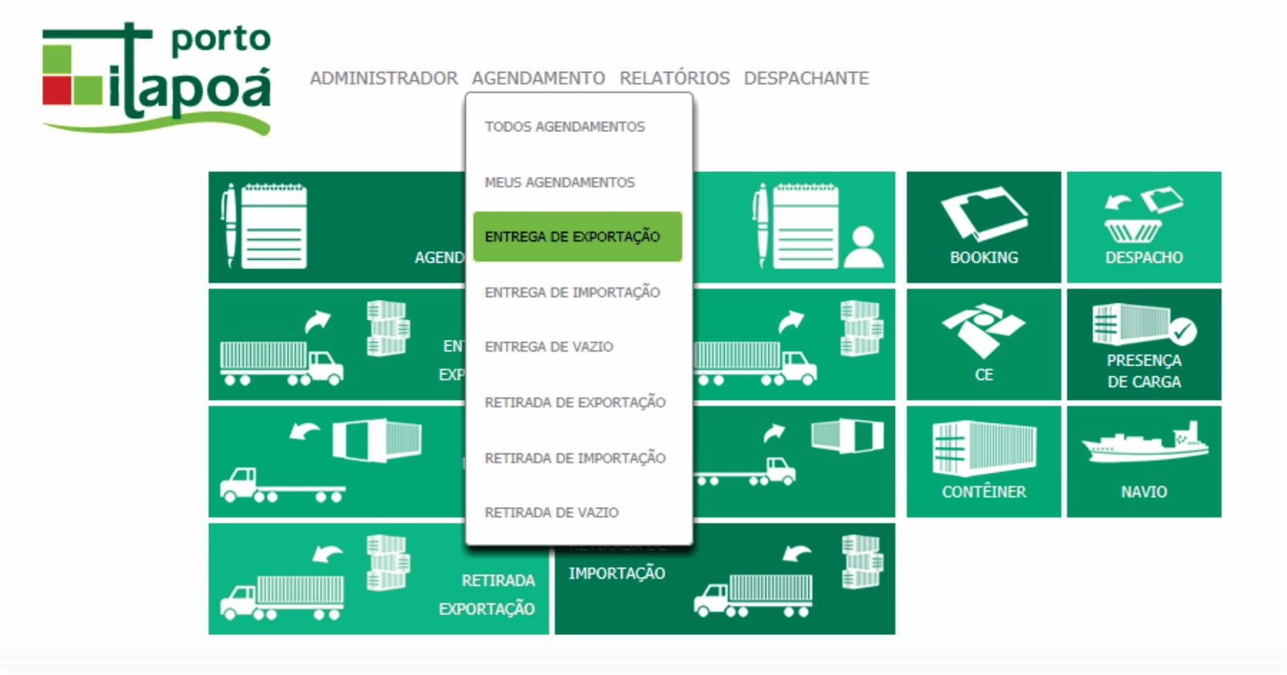 Criação de Agendamentos Para criar um