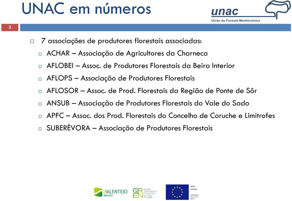 de Produtores Florestais da Beira Interior AFLOPS Associação de Produtores Florestais AFLOSOR Assoc.deProd.