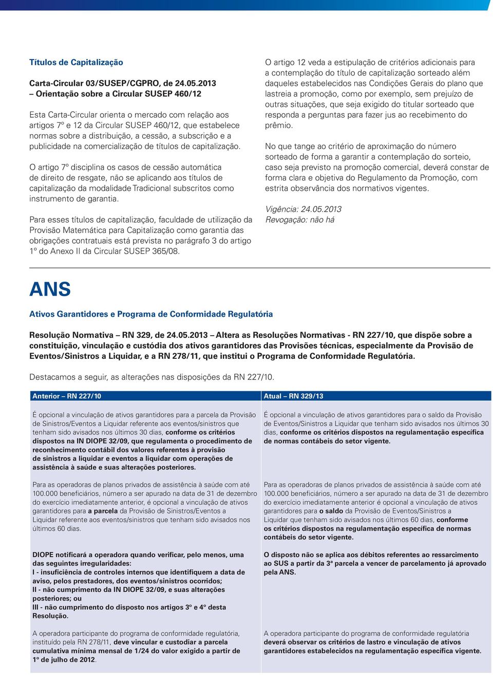 subscrição e a publicidade na comercialização de títulos de capitalização.