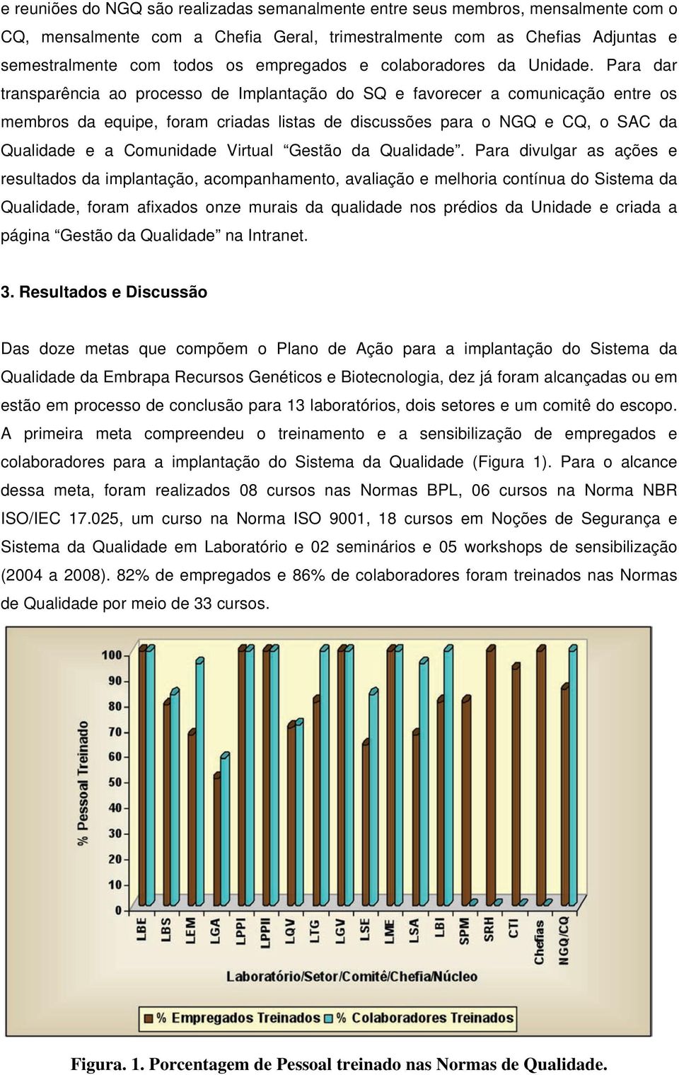 Para dar transparência ao processo de Implantação do SQ e favorecer a comunicação entre os membros da equipe, foram criadas listas de discussões para o NGQ e CQ, o SAC da Qualidade e a Comunidade