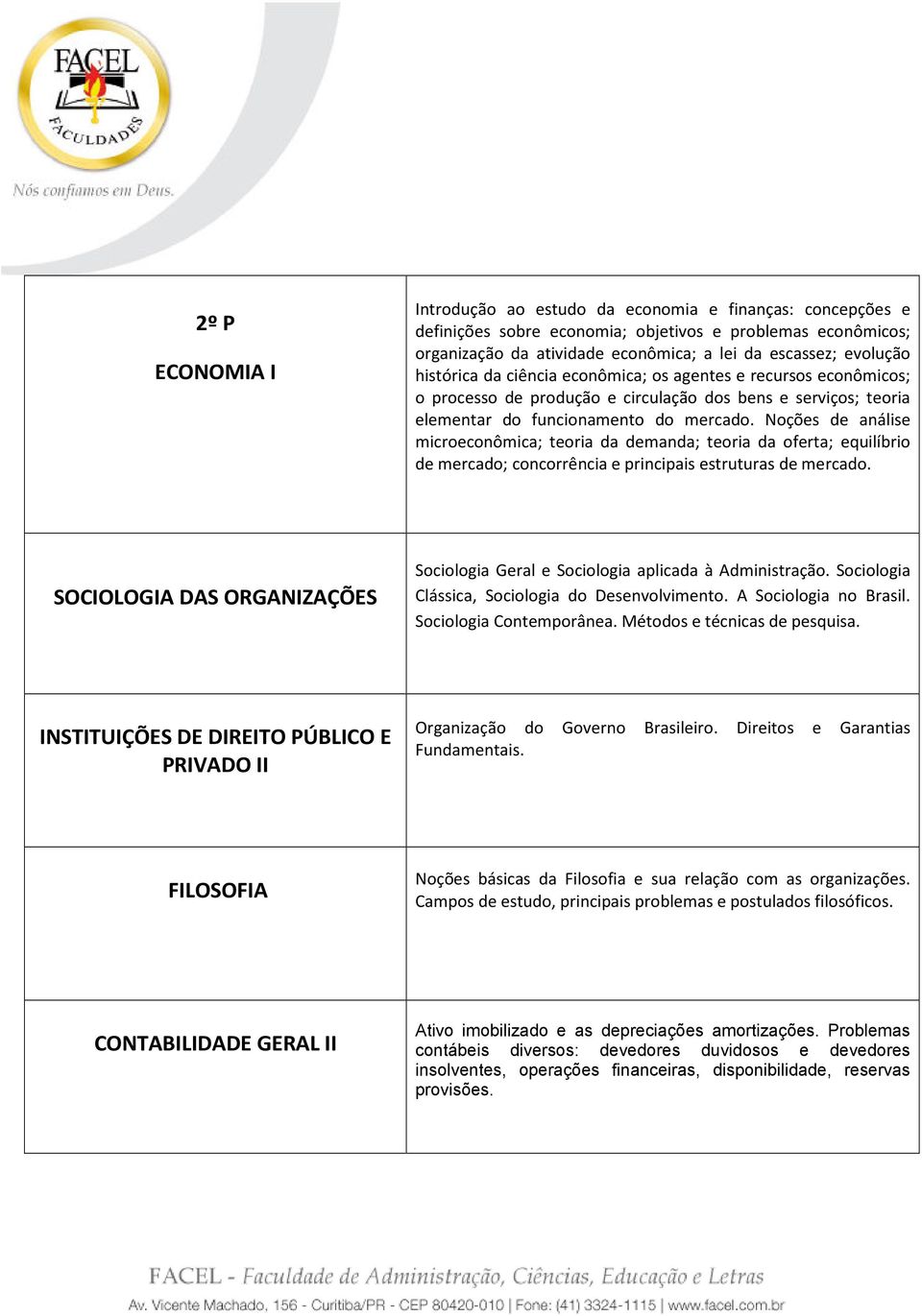 Noções de análise microeconômica; teoria da demanda; teoria da oferta; equilíbrio de mercado; concorrência e principais estruturas de mercado.