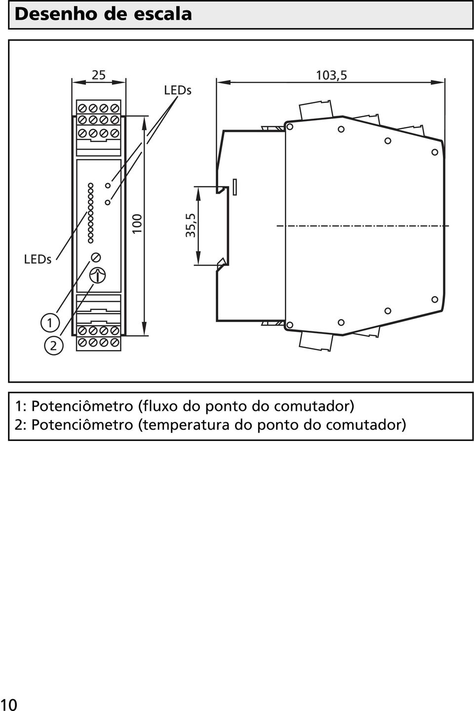 do ponto do comutador) 2: