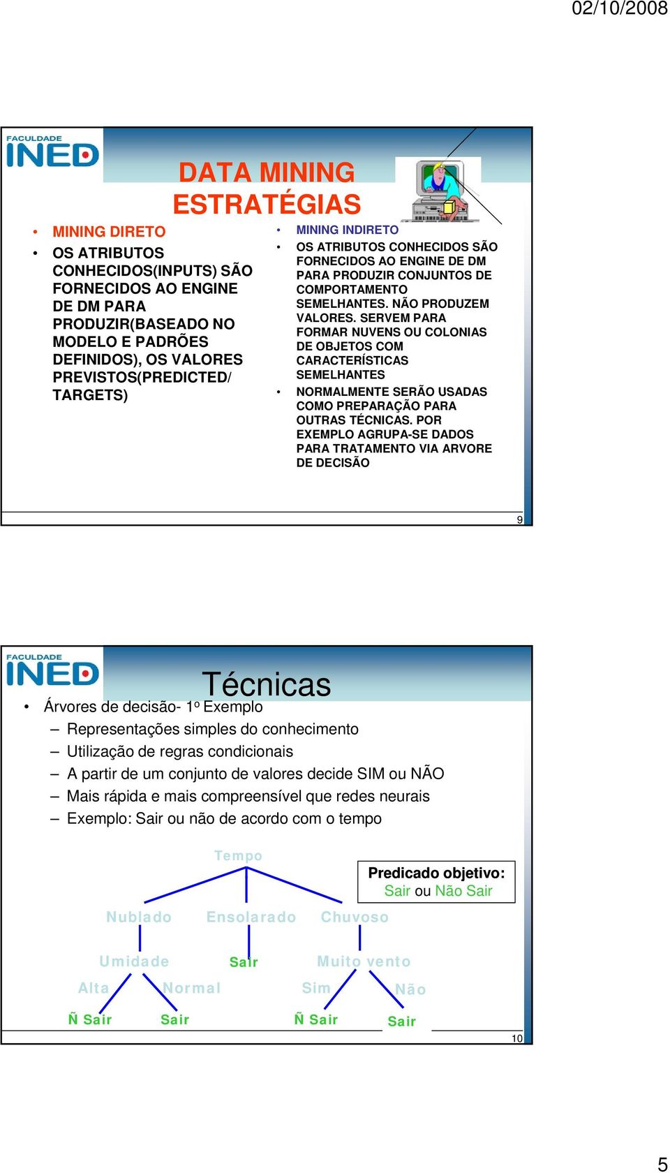 SERVEM PARA FORMAR NUVENS OU COLONIAS DE OBJETOS COM CARACTERÍSTICAS SEMELHANTES TARGETS) NORMALMENTE SERÃO USADAS COMO PREPARAÇÃO PARA OUTRAS TÉCNICAS.