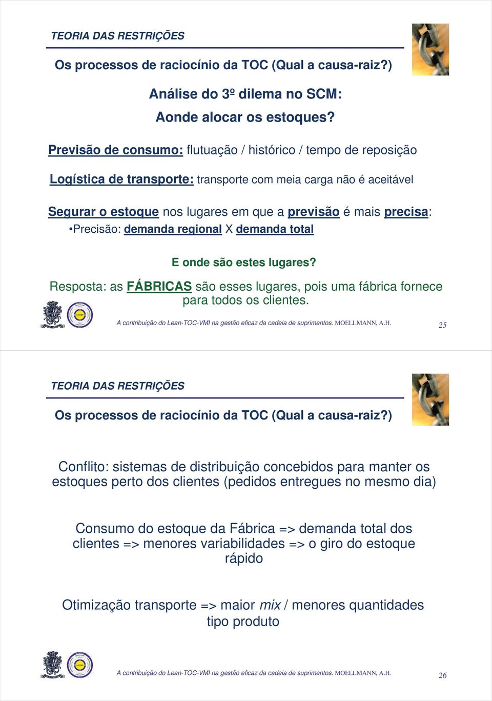 Precisão: demanda regional X demanda total E onde são estes lugares? Resposta: as FÁBRICAS são esses lugares, pois uma fábrica fornece para todos os clientes.