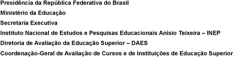Educacionais Anísio Teixeira INEP Diretoria de Avaliação da Educação