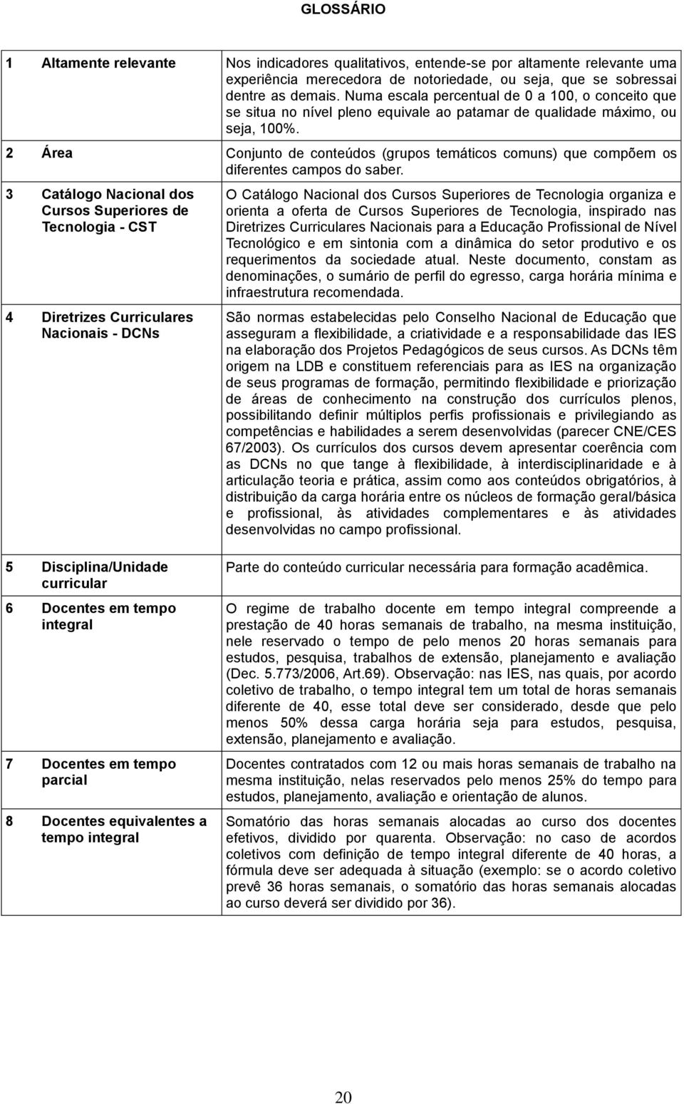 2 Área Conjunto de conteúdos (grupos temáticos comuns) que compõem os diferentes campos do saber.