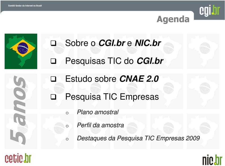 br 5 anos Estudo sobre CNAE 2.