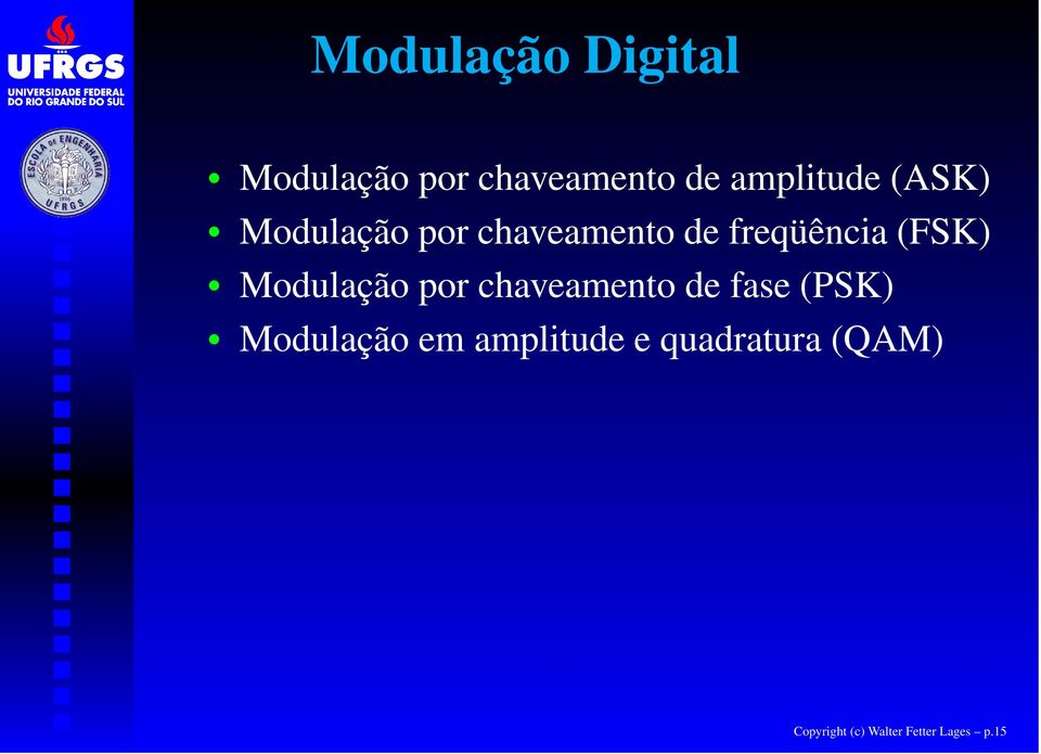 Modulação por chaveamento de fase (PSK) Modulação em