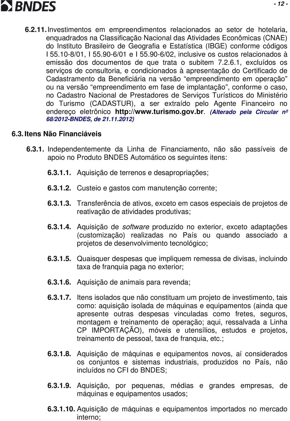 conforme códigos I 55.10-8/01, I 55.90-6/