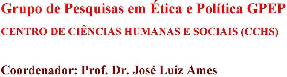 HUMANAS E SOCIAIS (CCHS)