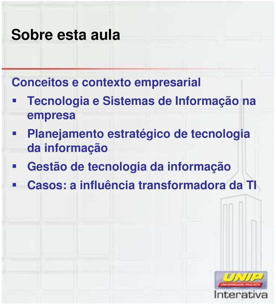 Planejamento estratégico de tecnologia da informação