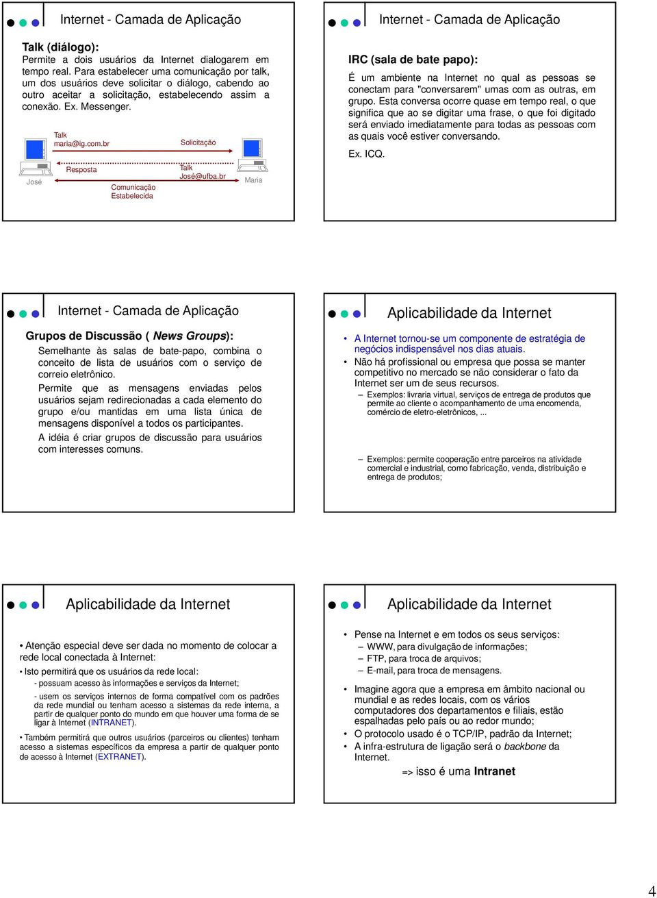 br Maria IRC (sala de bate papo): É um ambiente na Internet no qual as pessoas se conectam para "conversarem" umas com as outras, em grupo.