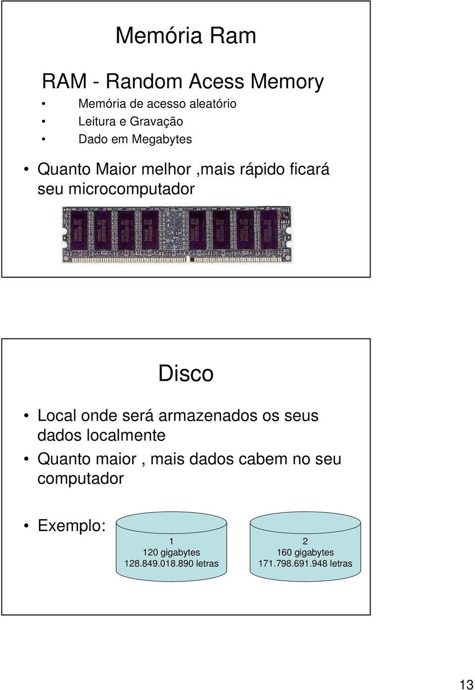 será armazenados os seus dados localmente Quanto maior, mais dados cabem no seu