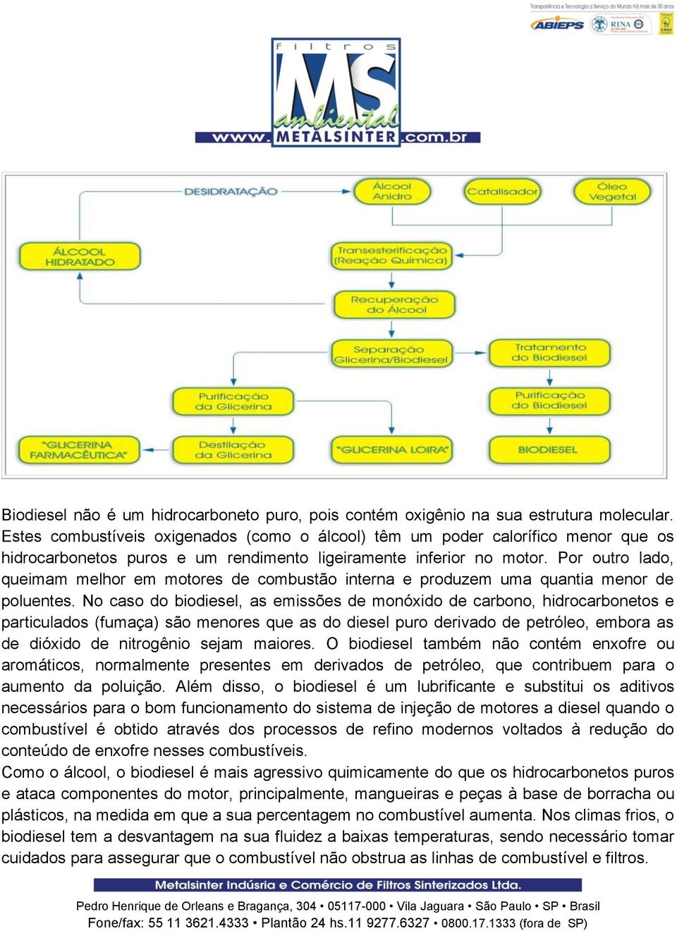 Por outro lado, queimam melhor em motores de combustão interna e produzem uma quantia menor de poluentes.