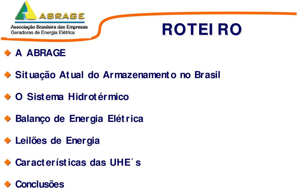 Hidrotérmico Balanço de Energia Elétrica