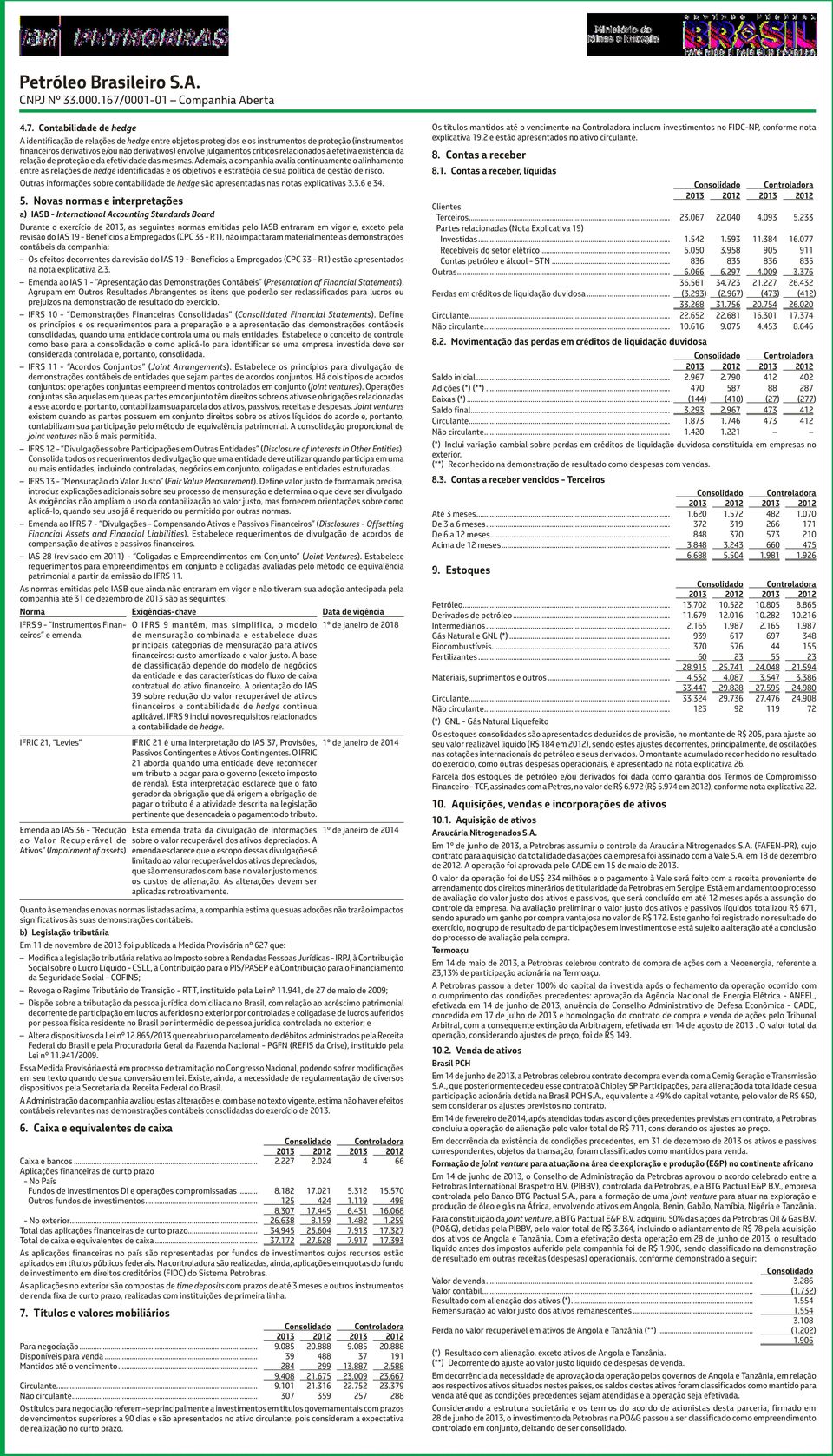 Ademais, a companhia avalia continuamente o alinhamento entre as relações de hedge identificadas e os objetivos e estratégia de sua política de gestão de risco.