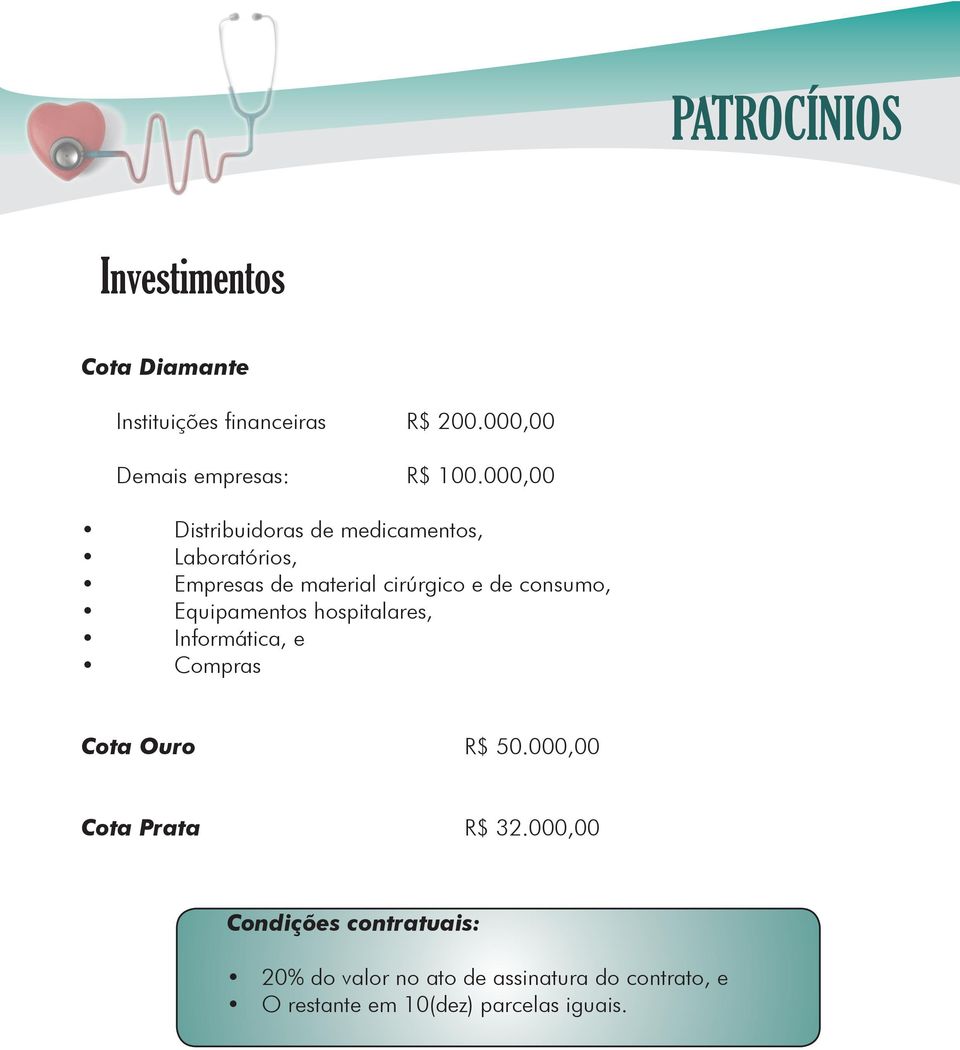 000,00 Distribuidoras de medicamentos, Laboratórios, Empresas de material