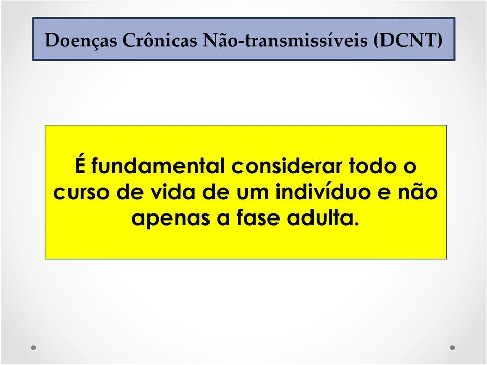 curso de vida de um